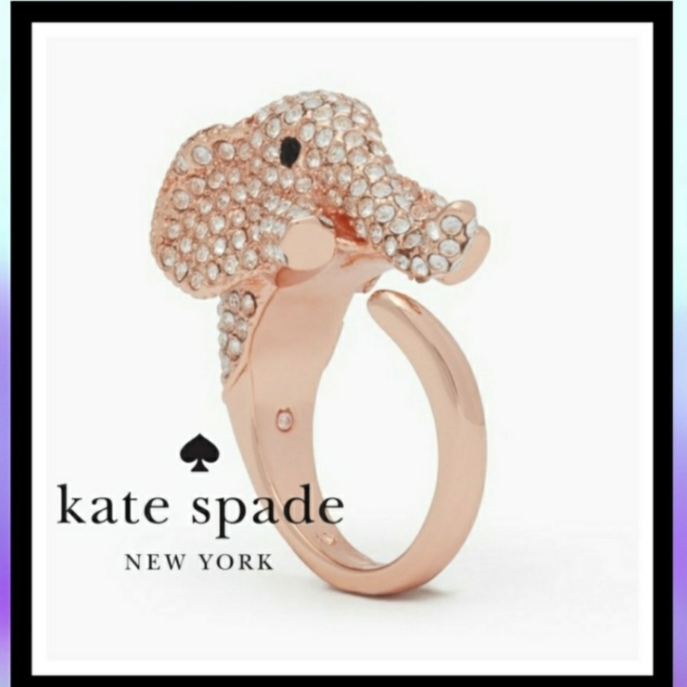 + ROSE GOLD THINGS WE LOVE ELEPHANT PAVE RING